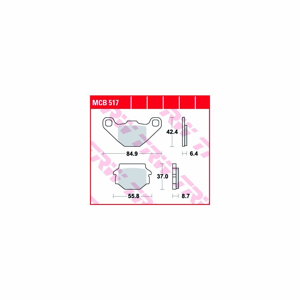 TRW brake padset Allround MCB517