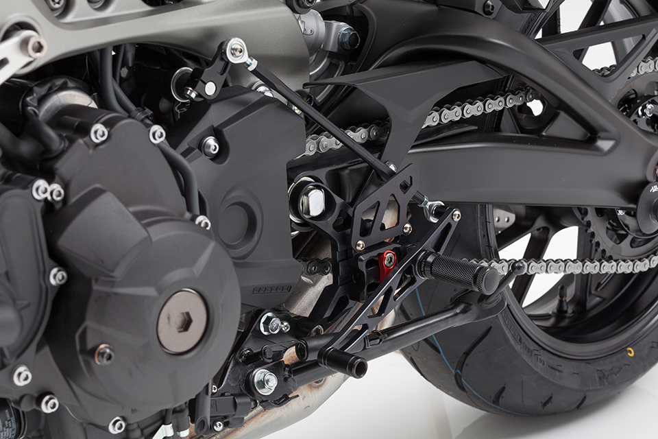LSL 2Slide Rearset for Yamaha MT09, MT09 Tracer, 2017- , black-red