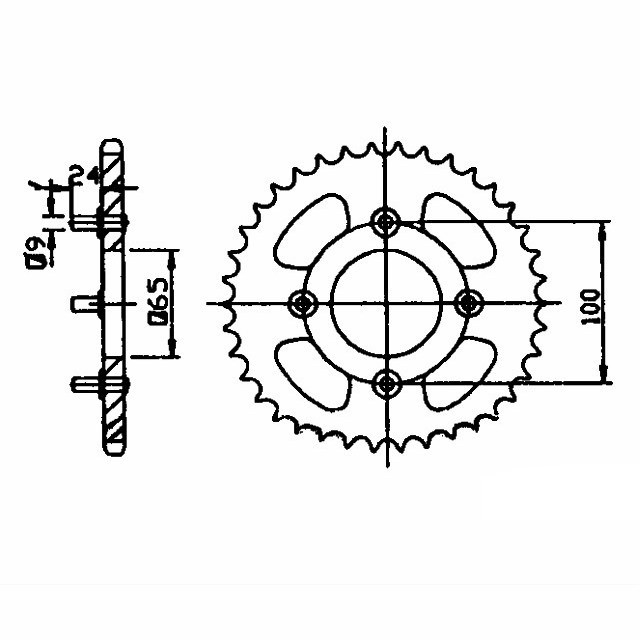rear sprocket Steel, 41 Teeth, Pitch 428