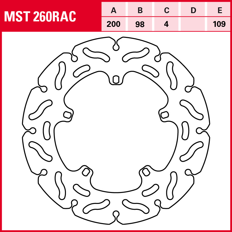 TRW brake disc Sporty rigid MST260RAC