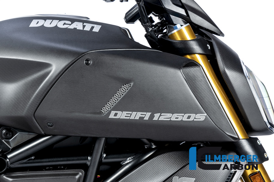 Ilmberger Carbon Air Intake Duct Cover right side R/S, matt Ducati Diavel 1260, 2019-