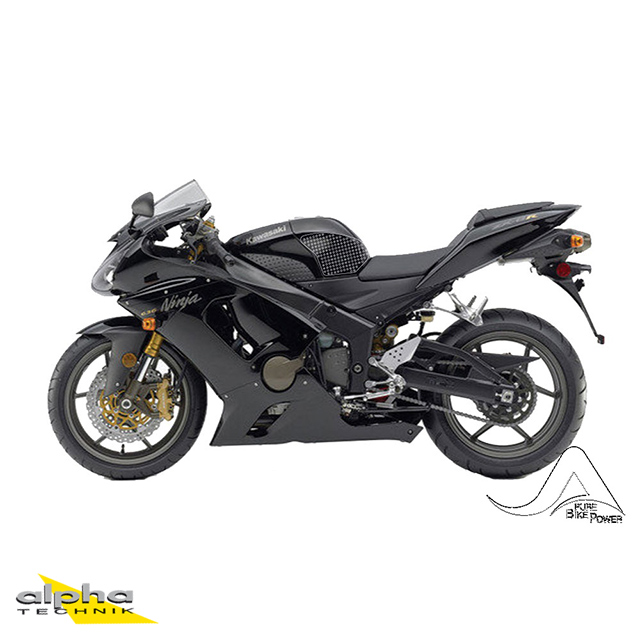 Stompgrip black, Volcano, for Kawasaki ZX6R(R), 2005-2006