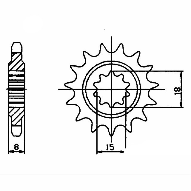 Sprocket, 11 Teeth, Pitch 415