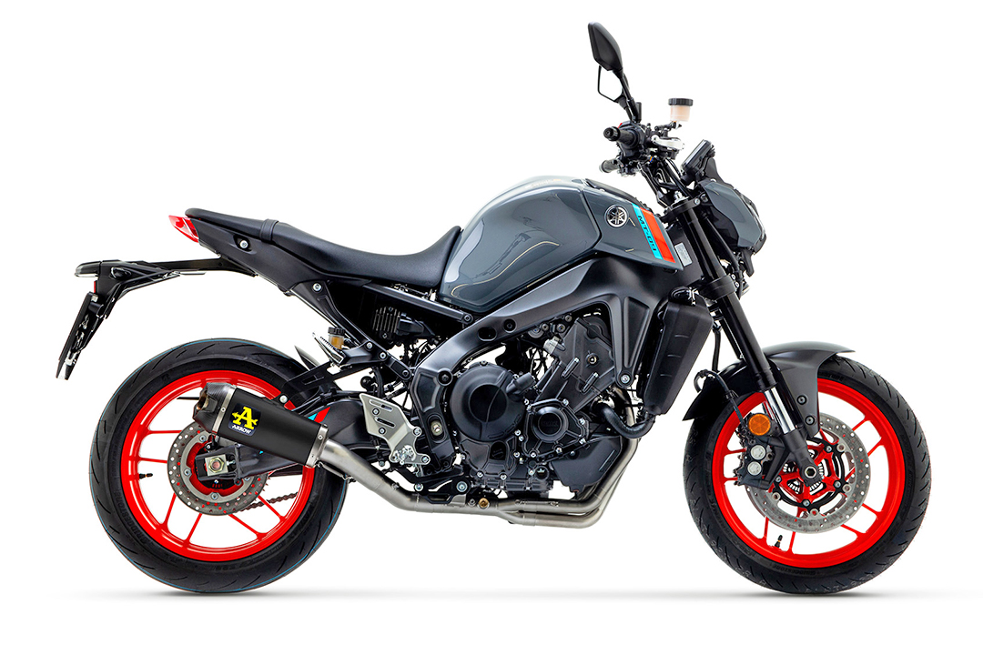 ARROW DARK WORKS Exhaust for Yamaha MT09 2021-, black stainless steel with carbon