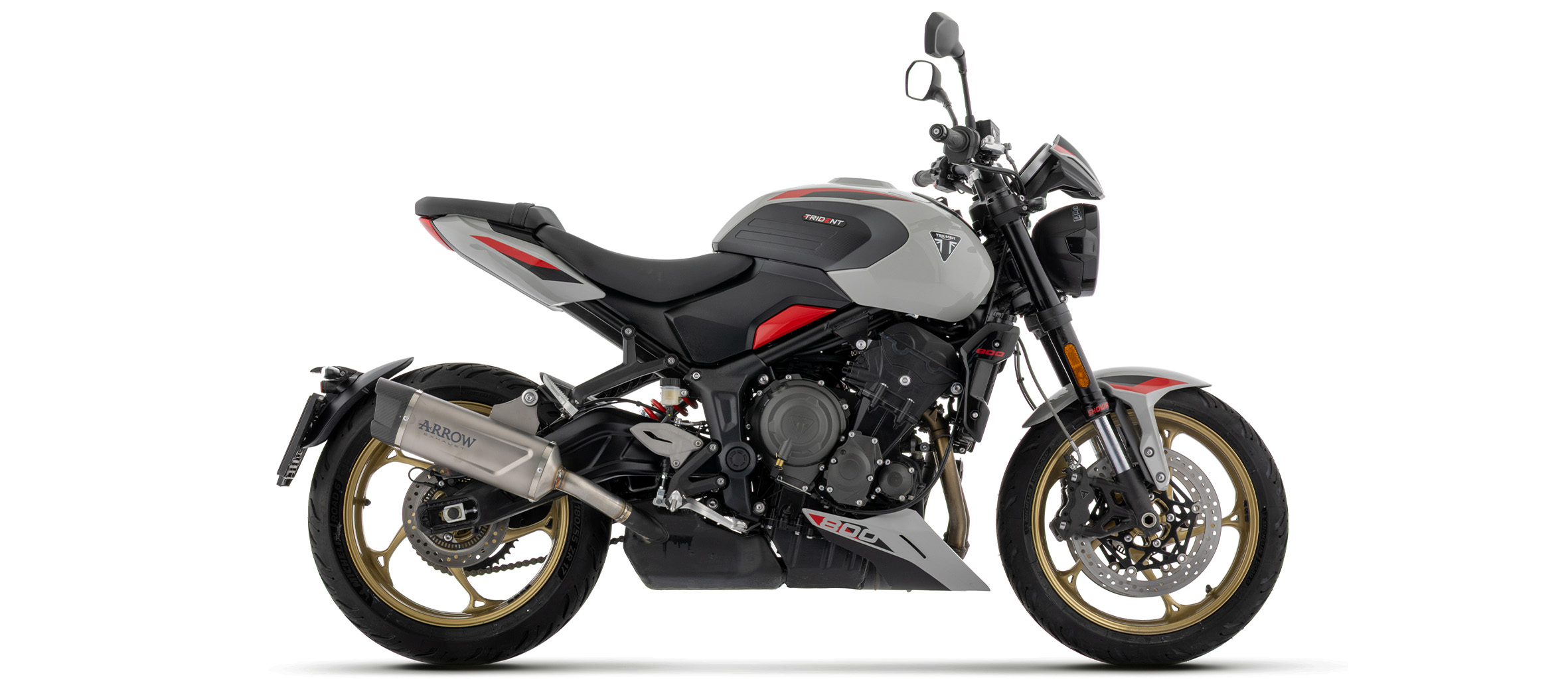 ARROW INDY RACE EVO Titanium Exhaust with Carbon End Cap for Triumph Trident 800, 2026-