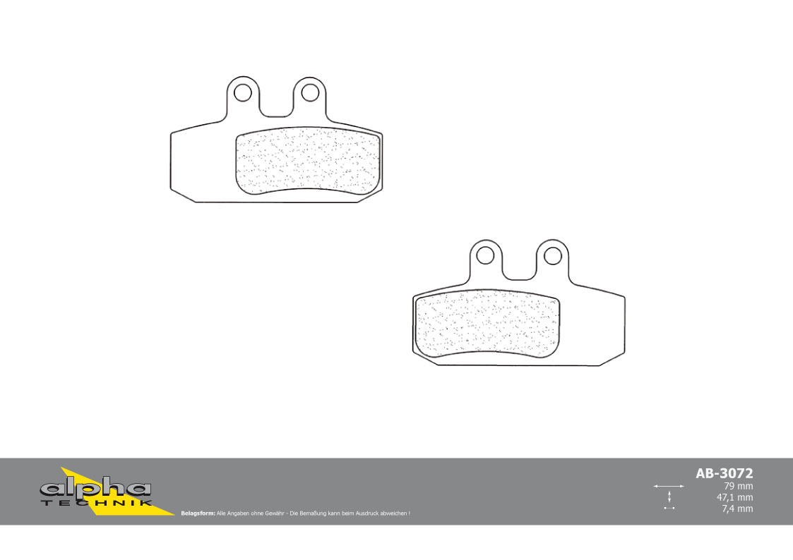 alpha Technik brake pad for Scooter with ABE