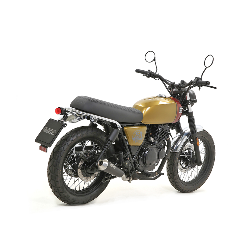 ARROW DARK PRO-RACE Exhaust for Brixton Saxby 250 / Cromwell 250 2020-, black stainless steel