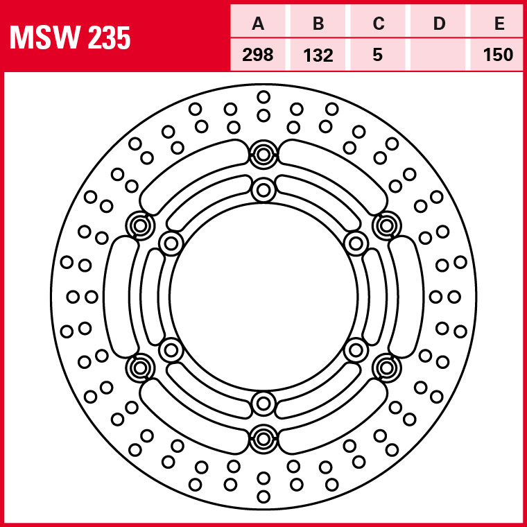 TRW brake disc All-round floating MSW235