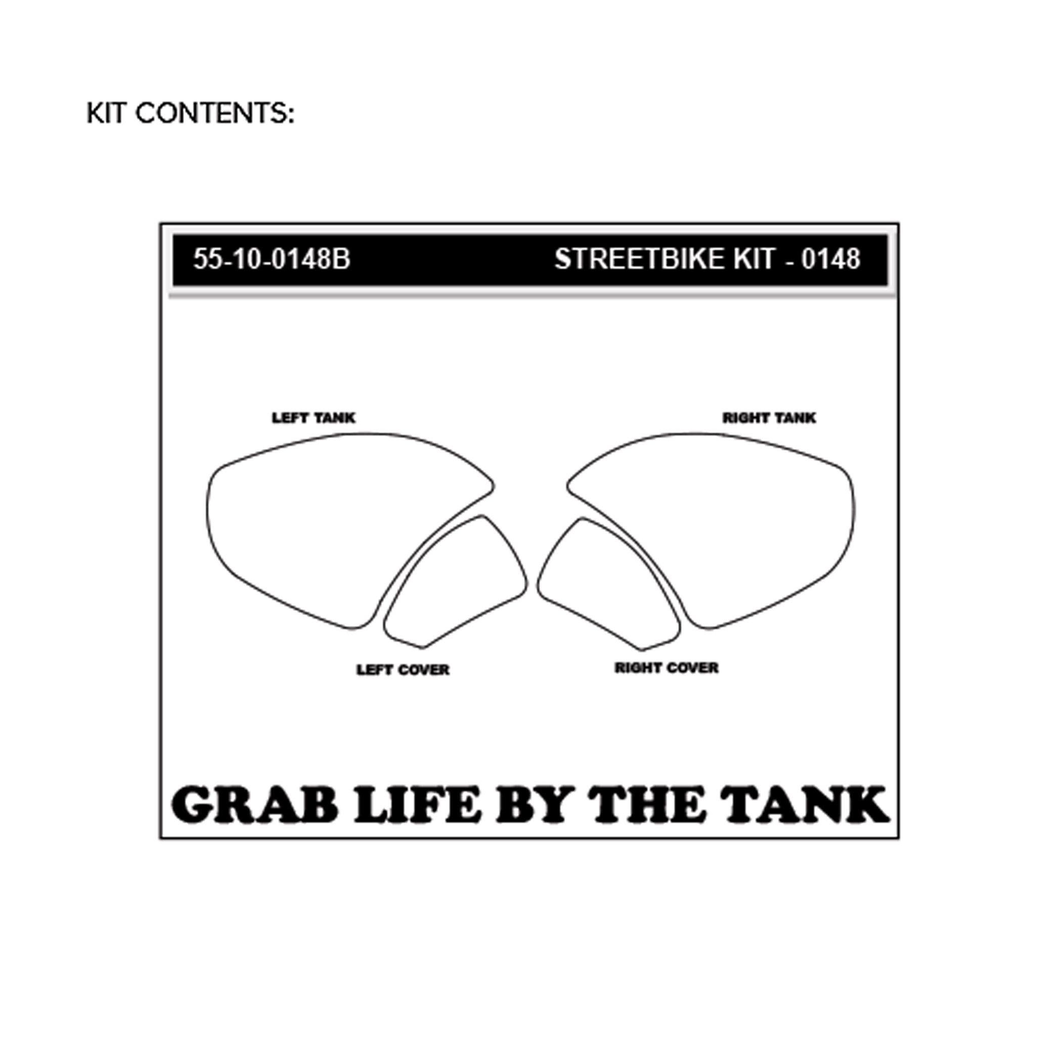 Stompgrip Traction Pads black, for various Ducati models