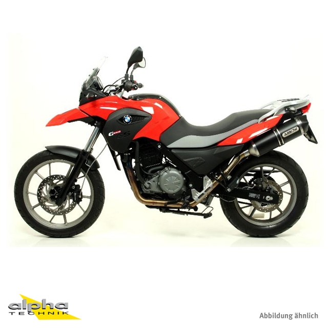 ARROW RACE TECH Exhaust for BMW G650GS / Sertao 2011-16, black aluminium