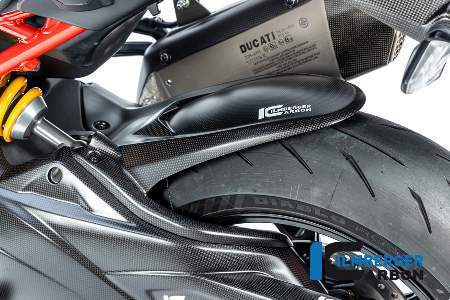 Ilmberger Carbon Rear Hugger rear with Brake Line Cover, matt, Ducati Multistrada V4 Pike's Peak 2022-