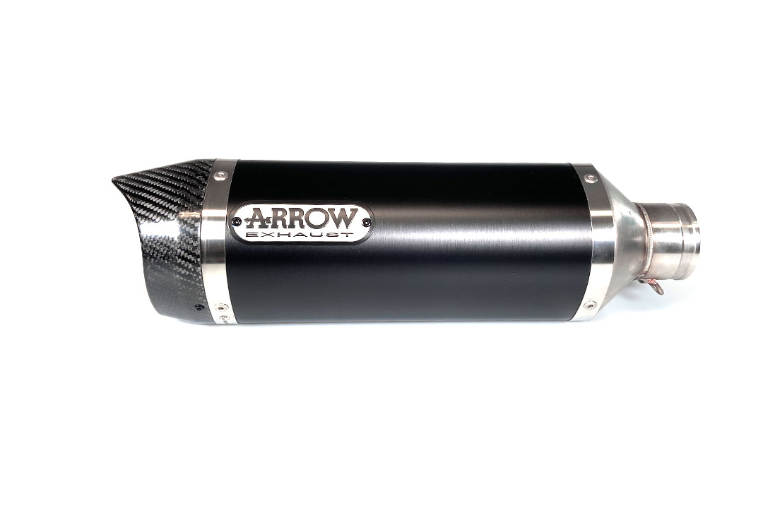 ARROW DARK THUNDER Exhaust for Yamaha MT09 / Tracer 900 2013-, Black Aluminium (Only with ARROW Headers)