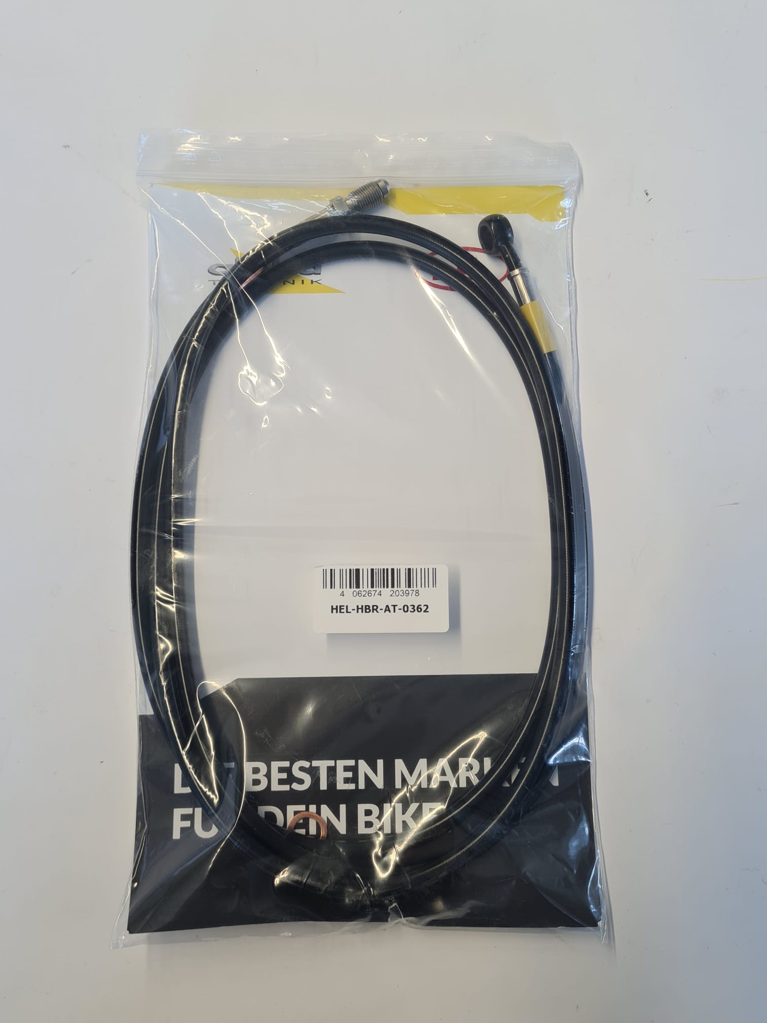 HEL Stahlflex-Bremsleitungen hinten Verlegeart OEM für Piaggio Gilera Runner VX125, ab Modelljahr 2006 - Edelstahl