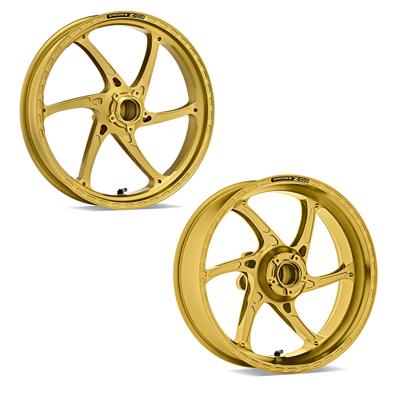 OZ Gass RS-A Aluminium Set in matt gold for Kawasaki ZX10R Ninja (only with standard rim - not for RR models with Marchesini rims), 2016-2024