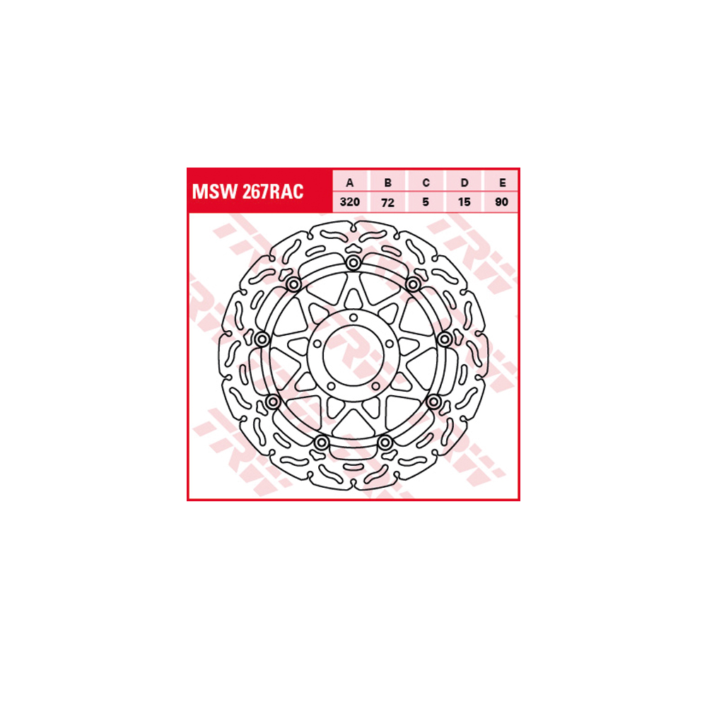 TRW brake disc Racing floating MSW267RAC-SP