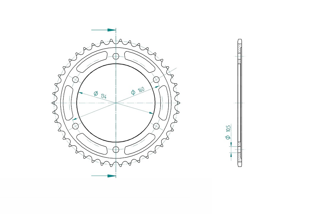 rear sprocket Aluminium, HONDA Z-44