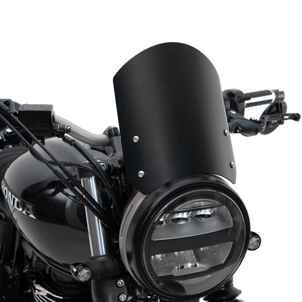 Barracuda Windschild CLASSIC Aluminium Schwarz für Honda GB350S, 2025-