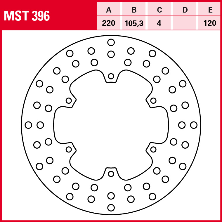 TRW brake disc All-round Fixed MST396