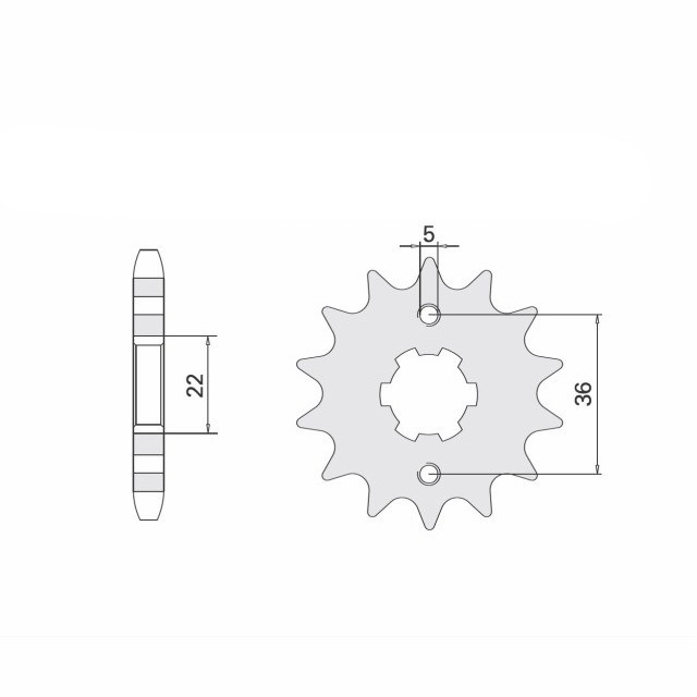 Sprocket, 14 teeth, 428 pitch