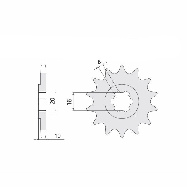 Sprocket, 15 teeth, pitch 428