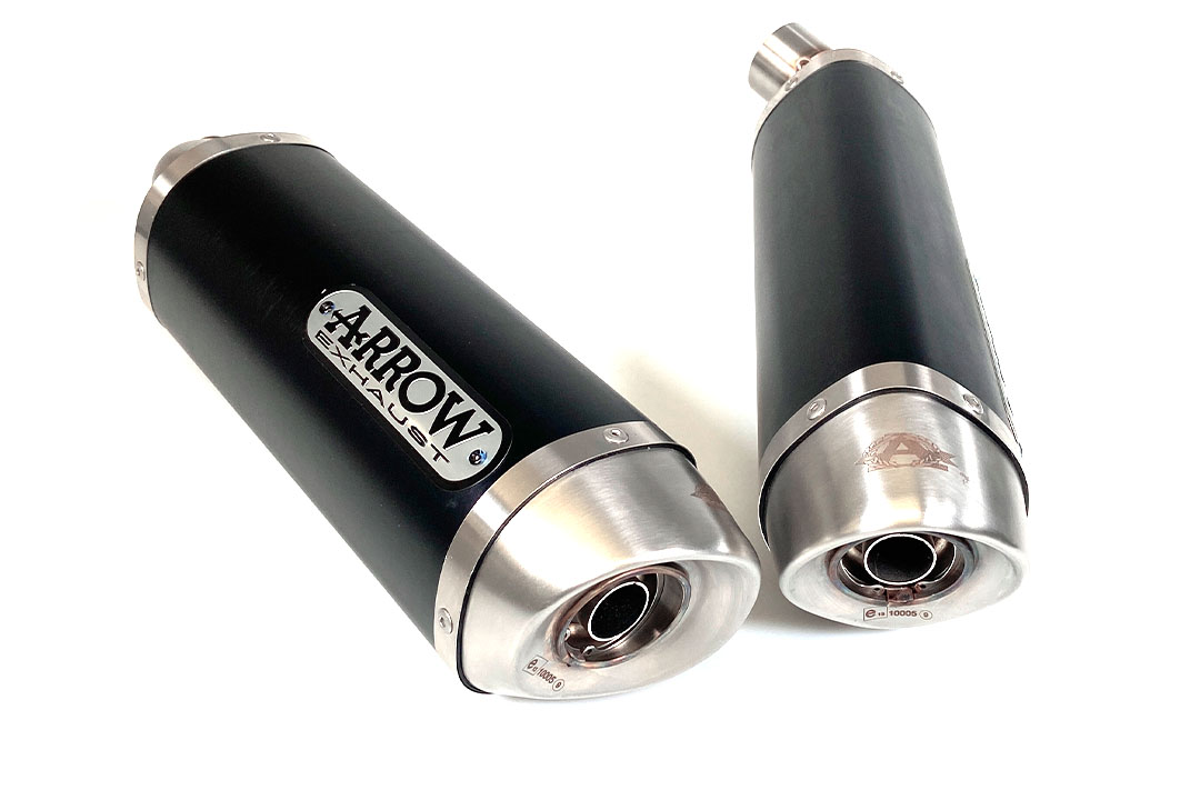 ARROW DARK STREET THUNDER Black Aluminium Exhaust for Ducati Monster 696 / 796 / 1100 2008-2014