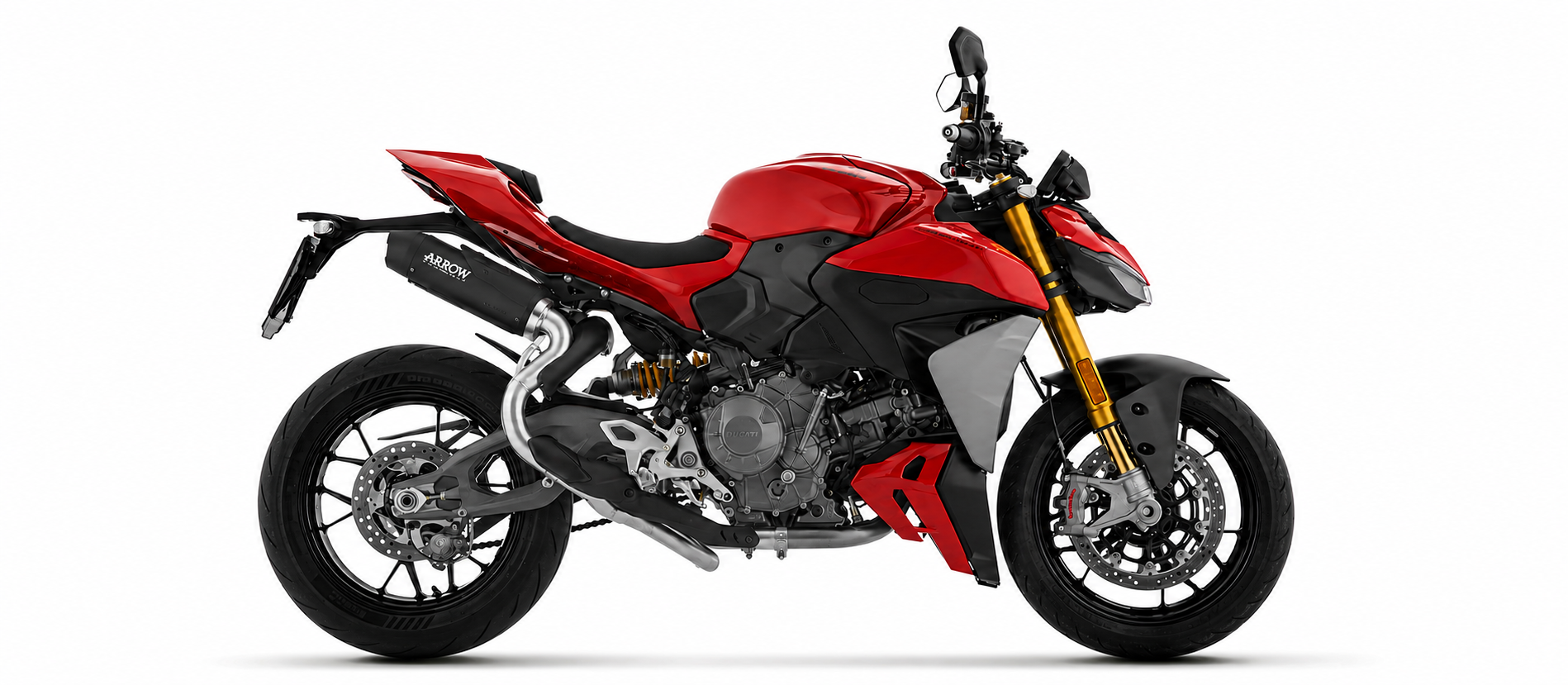 ARROW ROUND-SIL DARK Titanium Exhaust for Ducati Panigale V2, V2S, 2025-