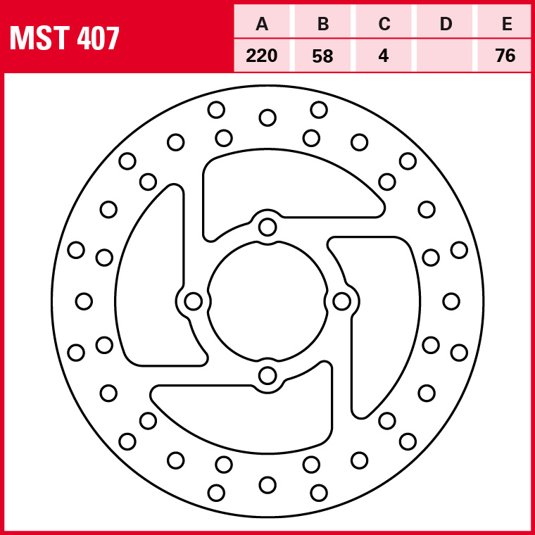 TRW brake disc All-round Fixed MST407
