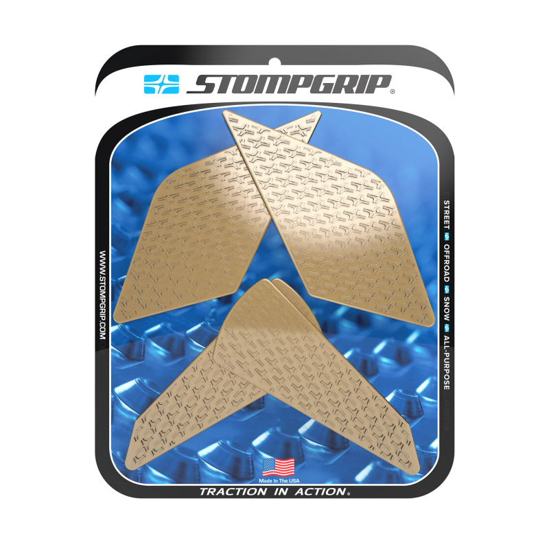Stompgrip fuel tank Pad clear, Icon, Streetbike fuel tank Kit - fuel tank Sides, for Kawasaki, ZX-4R(R) Ninja 2023-2025