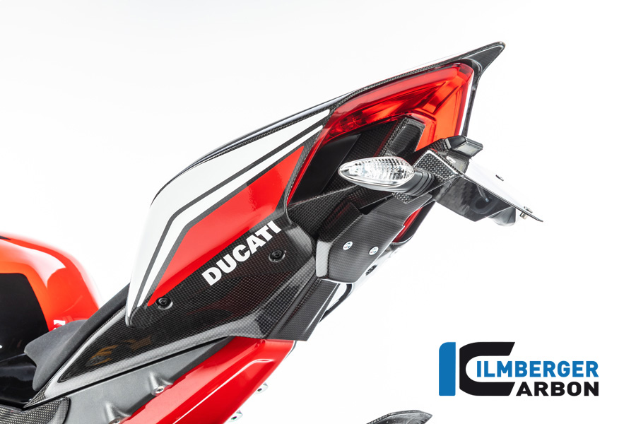 Ilmberger Carbon Gloss Short License Plate Holder for Ducati Panigale V4 / V4S / V2 and Streetfighter V4 / V2