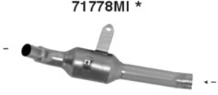 ARROW Racing Catalytic Converter Eliminator Pipe for Moto Morini X-Cape 650 2022-2025, without catalyst