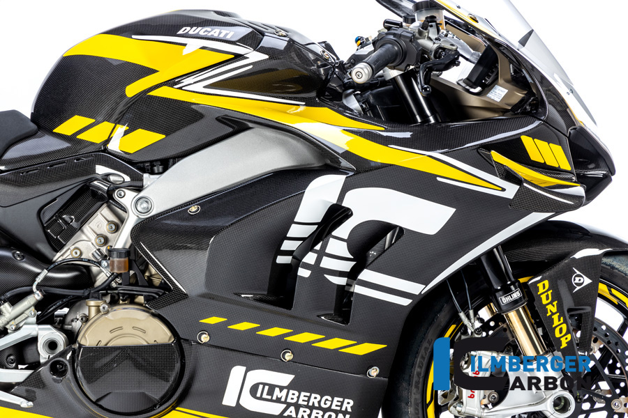 Ilmberger Carbon Fairing Side Panel right side R/S Racing, Glossy, Ducati Panigale V4, V4S, V4R 2019-