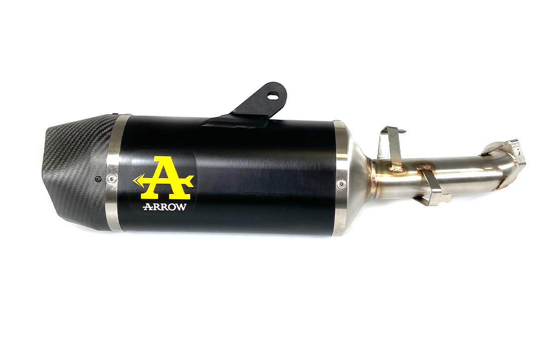 ARROW DARK INDY RACE Exhaust for KTM 390 Adventure 2020-, Black Aluminium