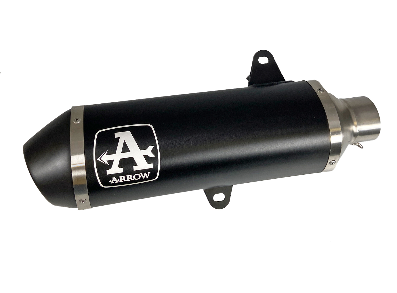 ARROW URBAN Exhaust for Honda Forza 350 / SH350 2021-, Black Aluminium with Black Stainless Steel End Cap