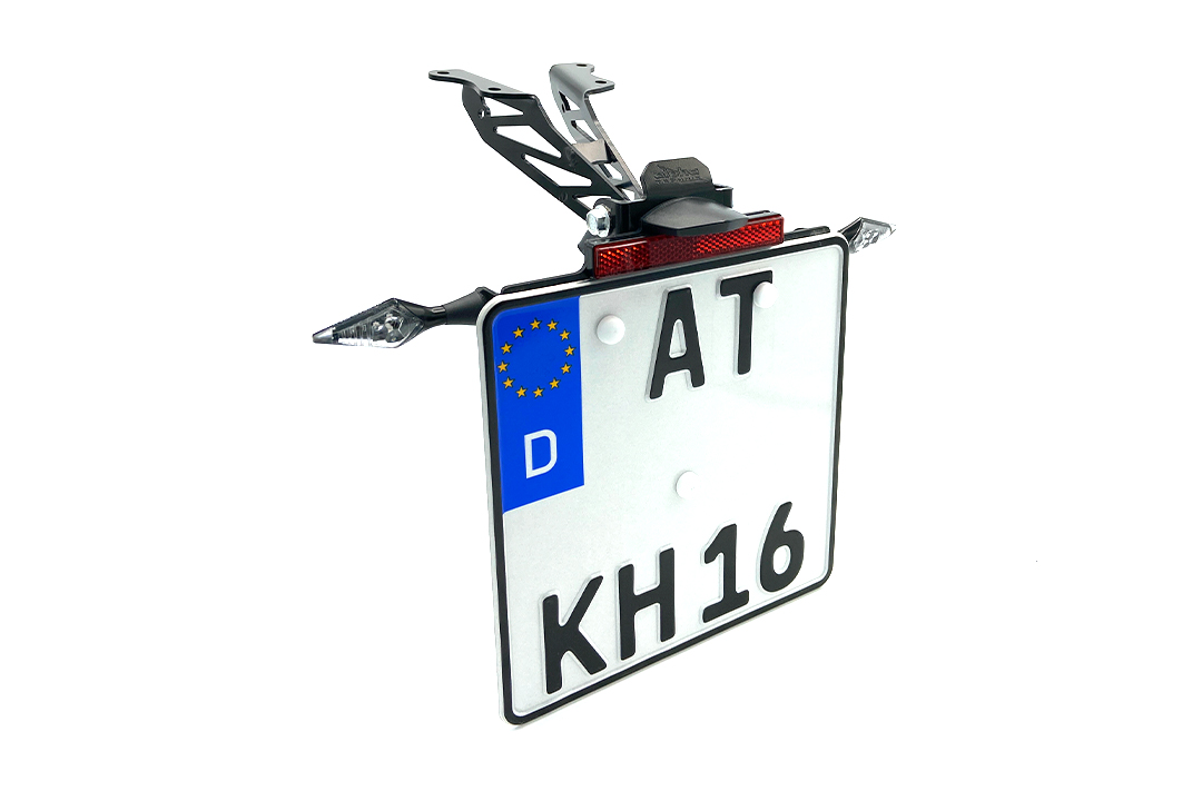 alpha Technik Number Plate Holder for Yamaha MT09 / Tracer 900, Type RN29 / RN43 / RN57 Model Year 2015-