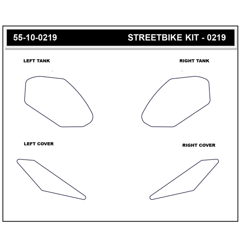 Stompgrip Tank Pad klar, Icon, für Kawasaki Ninja 500, Z 500, 2024-2026