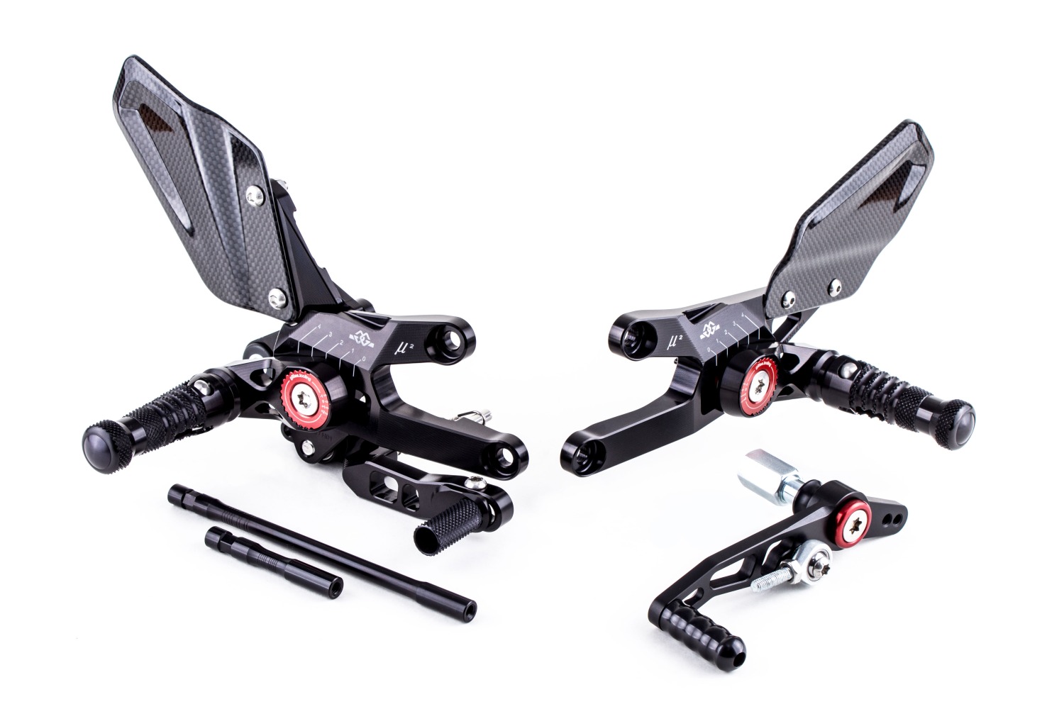 GILLES MUE2 footrestenanlage for Honda CBR1000RR SC77 Black