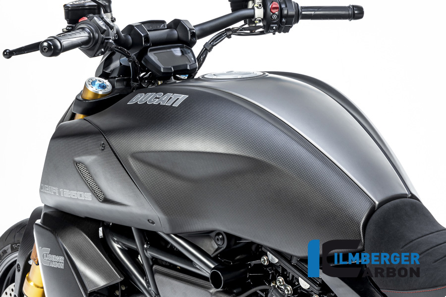 Ilmberger Carbon fuel tank cover left side L/S, matte, Ducati Diavel 1260, 2019-