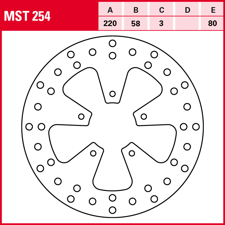 TRW brake disc Allround fixed MST254