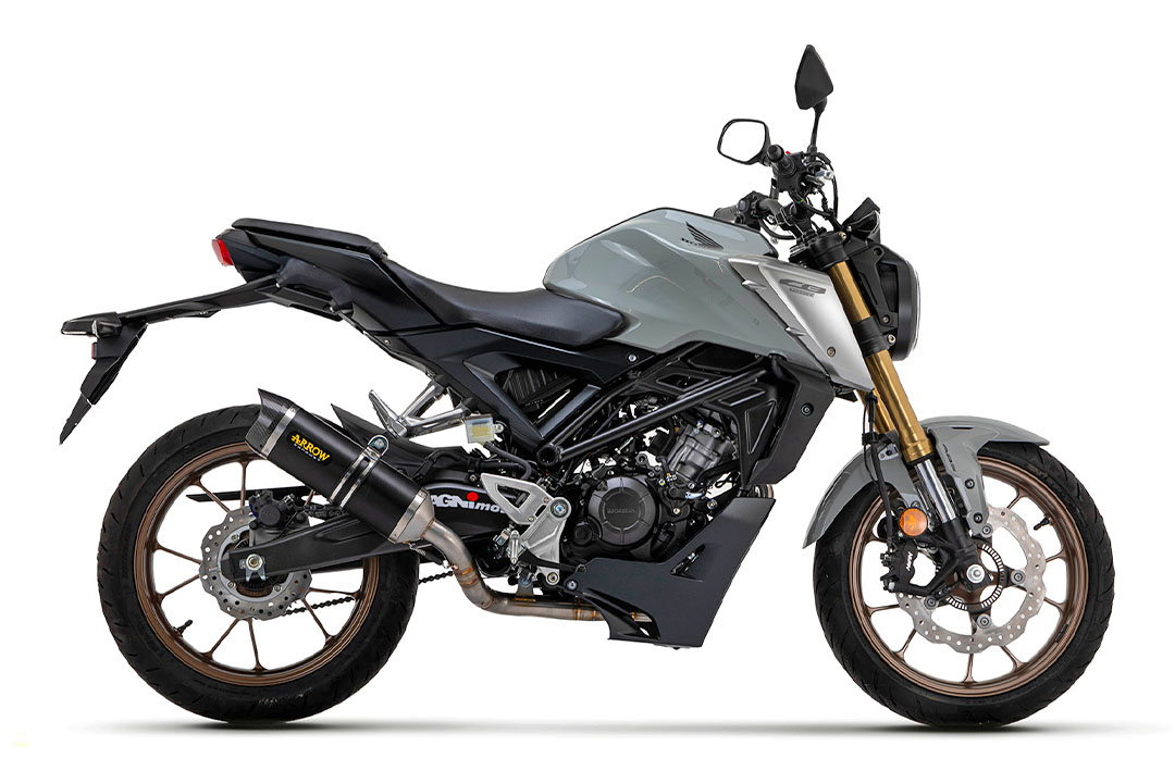 ARROW THUNDER DARK Aluminium exhaust system for Honda CB125R from model year 2021 onwards