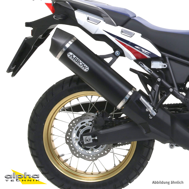 ARROW MAXI RACE TECH Exhaust for Honda CRF1000L Africa Twin 2016- in black aluminium