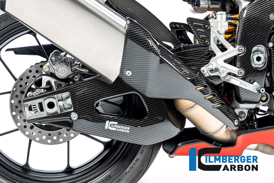 Ilmberger Carbon Swingarm Cover right side R/S Gloss for Aprilia RSV4 / Tuono V4 2021-