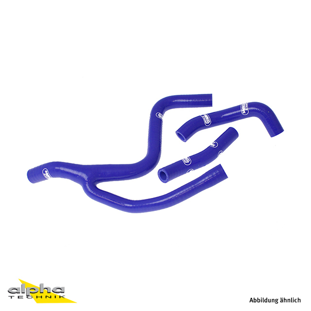 SAMCO SPORT Silicone Hose Kit Y-Piece - Race Design Blue for Suzuki RMZ250 Model Year 2011-2012