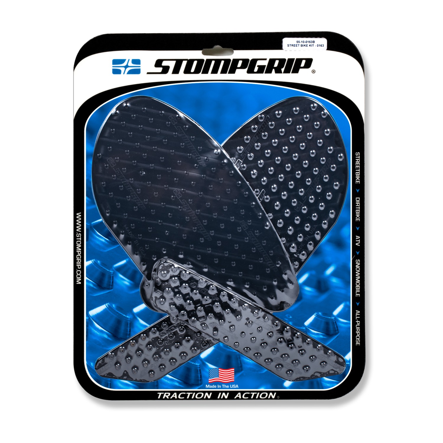 Stompgrip black, Volcano, for Yamaha YZF-R3, 2019-2025