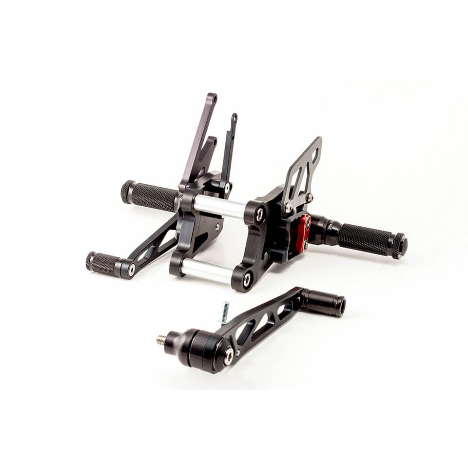 LSL 2Slide Rearset for Honda CBR1000RR, -2007, black-red