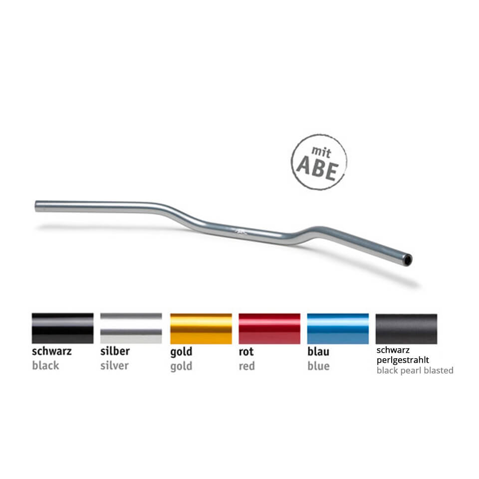 LSL Aluminium handlebar Street Bar A00, 7/8 inch, matt black
