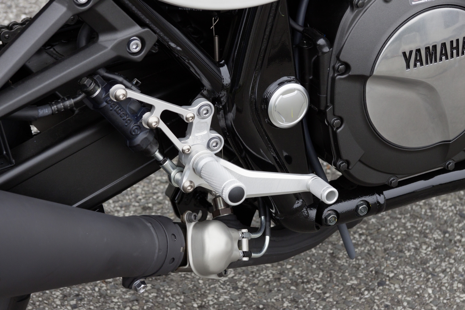 LSL Rearset for Yamaha XJR 1300, XJR1200, silver