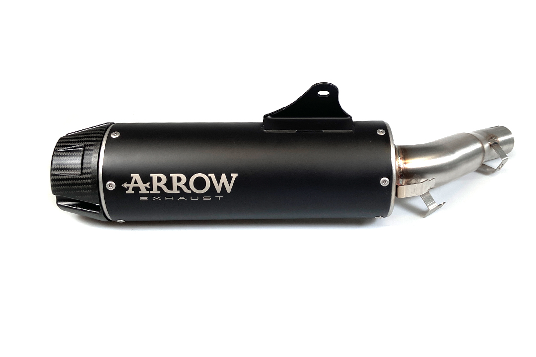 ARROW REBEL DARK Slip-On Exhaust with Carbon End Cap for Honda CMX 1100 Rebel Model Year 2021-