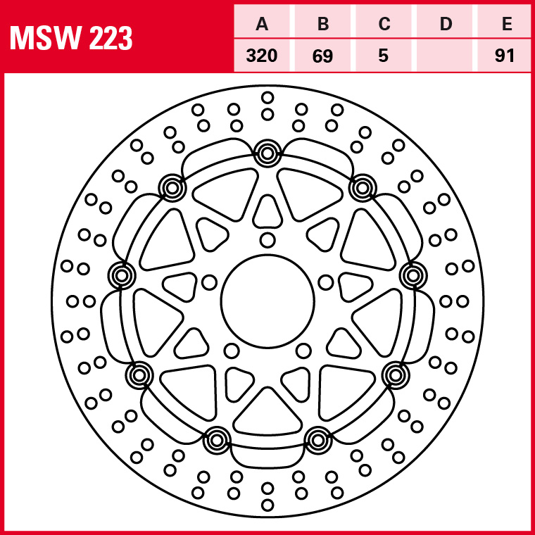 TRW brake disc All-round floating MSW223