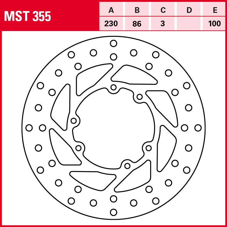 TRW brake disc All-round Fixed MST355