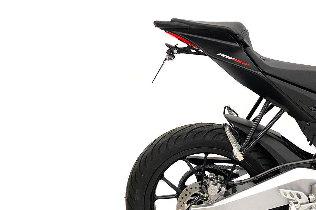 alpha Technik License Plate Holder for Aprilia RS125 and Tuono 125, Type XA / XT, Model Year 2021-